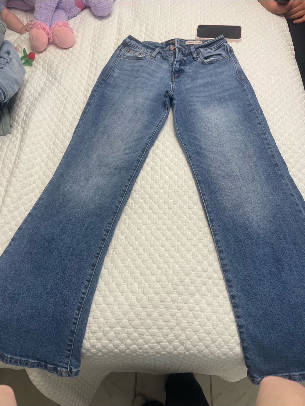 BCBGeneration Light-Mid Blue Wide-Leg Jeans